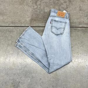 vintage levis straight leg faded blue jeans size 29 x 30